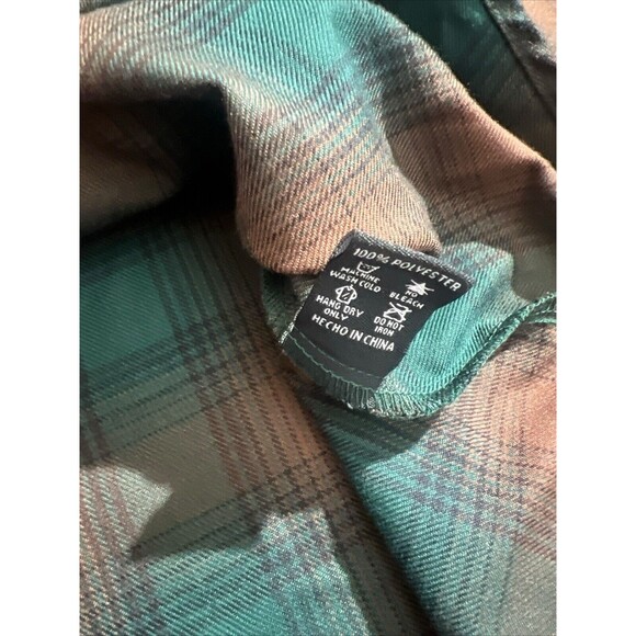 Dixxon Flannel The Widowmaker Brown & Dark Green Plaid Sz S Womens - Picture 10 of 11